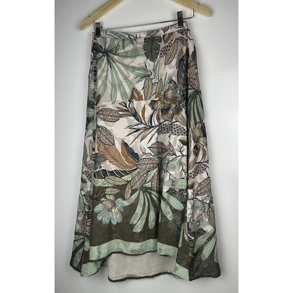 Super Natural x Secret Mission Jungle Safari Open Leg Slit Maxi Skirt Size Small - Picture 2 of 14